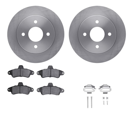Dynamic Friction Co DFC Brake Rotor with 5000 Brake Pads and Hardware Kit 6512-56070