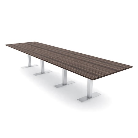 Skutchi Designs 16ft Rectangular Conference Table With Power | Harmony Series | 16 Person Meeting Room Table HAR-REC-48x192-T-H3041-NA