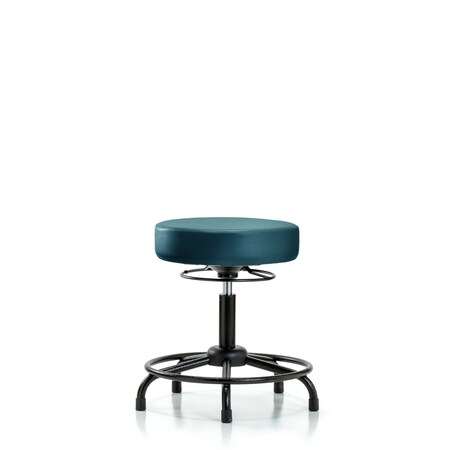 Blue Ridge Ergonomics Vinyl Stool, Desk, Round Tube Base, Glides, Royal BR-VDHSO-RT-RG-8801