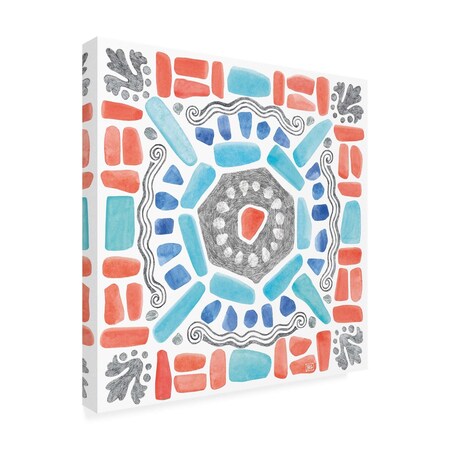 Trademark Fine Art Outdoor Canvas Art - Beth Grove 'Coastal Sea Life X' Wall Art for Patios, or Gardens WAP03742-OC1414WR