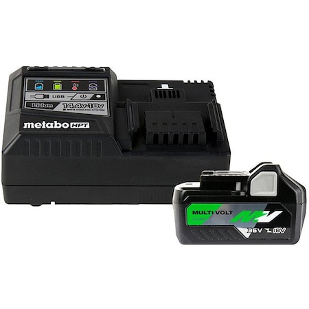 Metabo Hpt Starter Kit;Battery;Charger, Li-Ion UC18YSL3QCYM