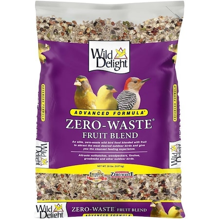 Wild Delight Blended Bird Food, Zero-Waste, Fruit Flavor, 20 lb Bag 360200