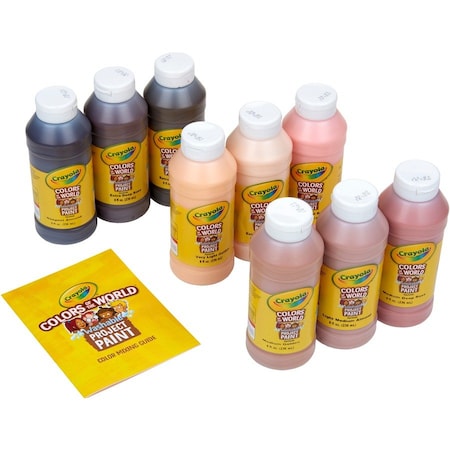 Crayola Colors of the World Spill Proof Washable Project Paints, 9 Colors 54-2314