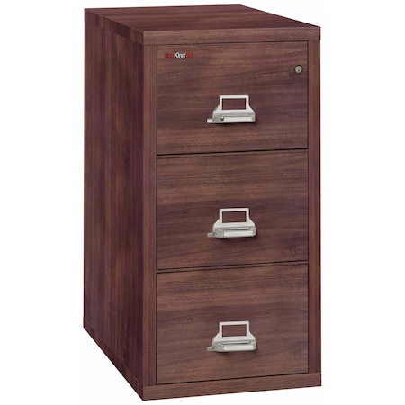 Fireking 3 Drawer, 1 Hr Fire & impact rated, 31" depth Letter Light Walnut 3-1831-CLW