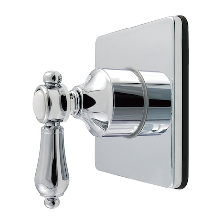 Kingston Brass Single-Handle Six-Way Diverter Valve with Square Trim Kit, Polished Chrome KS4041BAL