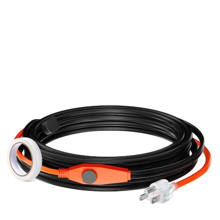 Vevor Pipe Heating Cable 24FT 7W/FT Heat Tape for Pipes with Built-in Thermostat PFPC1-1A024