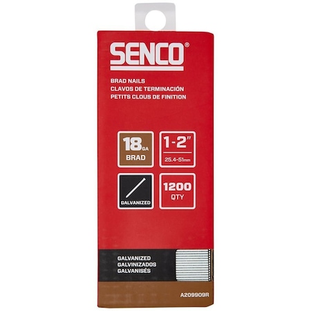 Senco Brad Nail Strip Assortment, 1, 1-1/4, 1-1/2, 1-5/8, 1-3/4, 2 in L, 18 ga A209909R