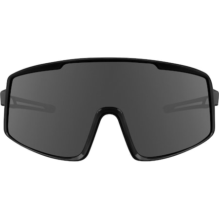 Ironwear Malibu Scratch Resistant Safety Glasses with UV Protection and TPR Nosepiece, Black / Grey Mirror 3590-B-G