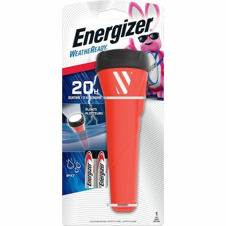 Energizer Weatheready 75 lm Black/Red LED Flashlight AA Battery WRWP21E