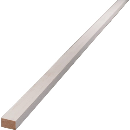 Alexandria Moulding 1/2'' W.x3/4'' H.x8 ' L. Wht Finger Joint Pine Flat Molding 0W254-93096C1