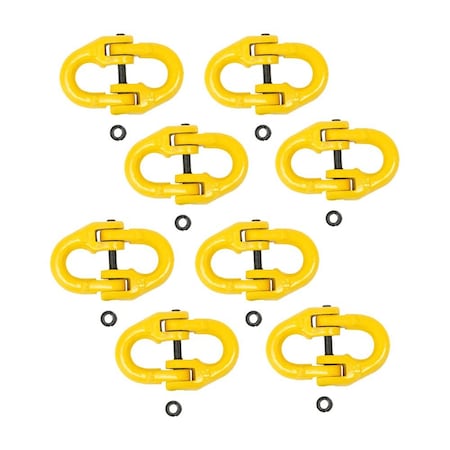 Mytee Products 5/16 in Grade 80 Coupling Link, Hammerlock, Hammer Lock Chain Connector, 8PK G8-CL-516x8