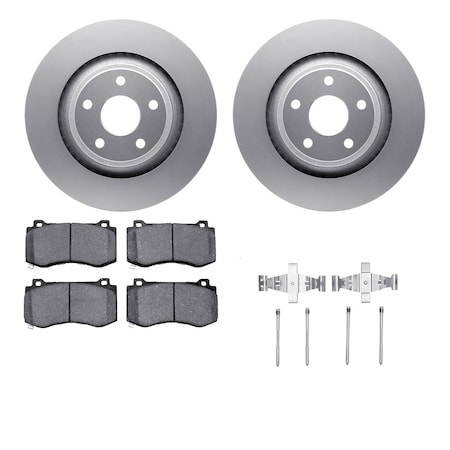 Dynamic Friction Co DFC GEOSPEC Coated Rotors with 5000 Brake Pads - Ceramic and Hardware 4512-42044