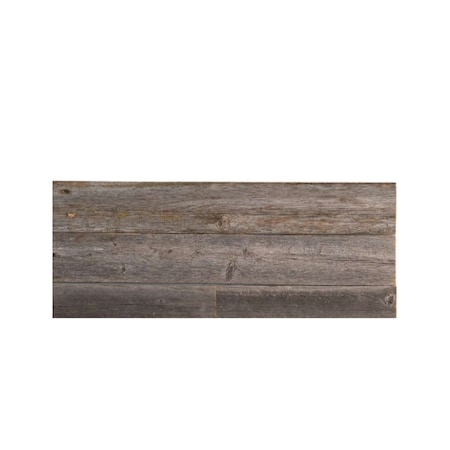 Homeroots Set of Six 4" X 48" Gray and Brown Wood Plank Wall Decor, 6PK 380379