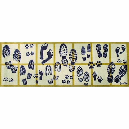 Floortex Door Mat, Nylon Fibres, 0.2 in Thick, Multi-colored, 20 in W x 55 in L FR4ER2055SL