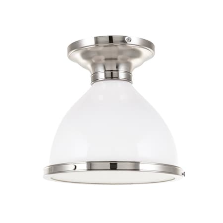 Hudson Valley Lighting Randolph 1 Light Semi Flush 10 In. Satin Nickel 2612-SN