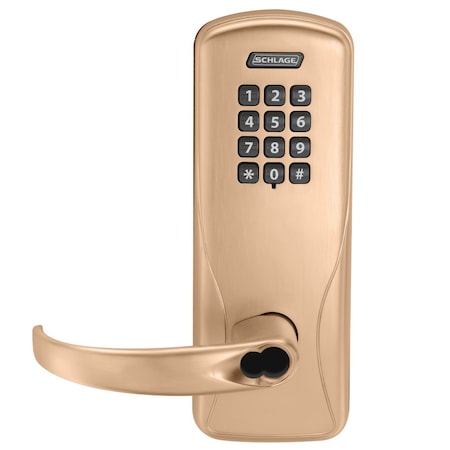 Schlage Electronics Classroom/Storeroom Mort Lock, Sparta Lever, Spring Latch, Satin Bronze Clear Coated, RightHanded CO100MS70KPSPA612JR