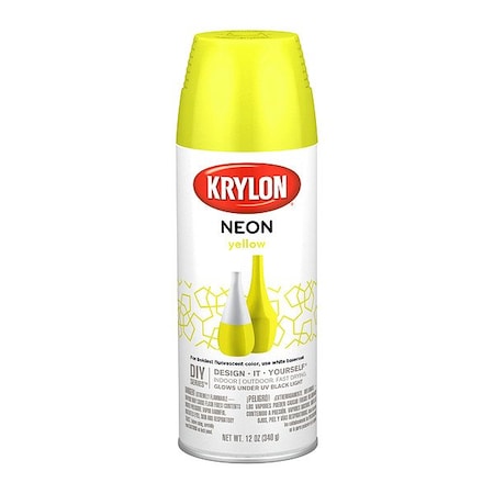 Krylon Spray Paint, Yellow, 16 oz K09074007