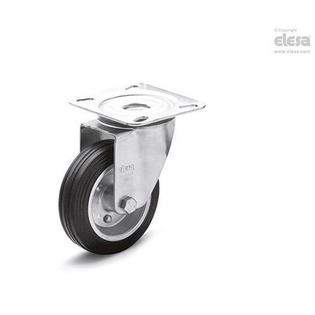 Elesa 450071 Castors steel bracket Vulcanised rubber coating plate bracketke 450071