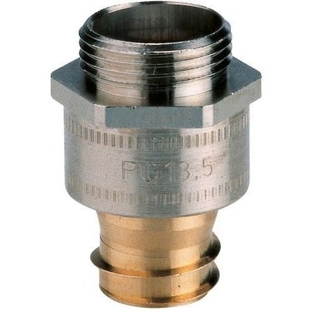 Flexa Gmbh LI-M OD 14 Thread M12 x 1.5 IP 40 Straight Nickel-plated brass 5010.012.012