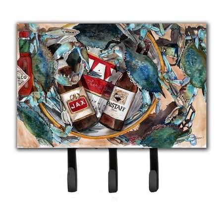 Carolines Treasures New Orleans Beers And Crabs Leash and Key Holder 8919TH68