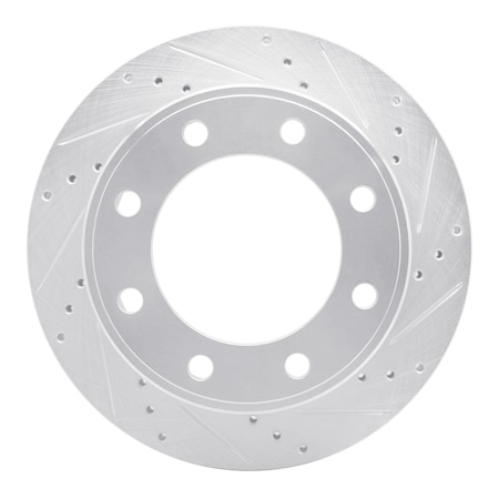 Dynamic Friction Co DFC Brake Rotor - Drilled and Slotted - Silver 631-54161R