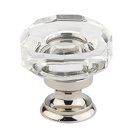 Patioplus 1.375 in. Lowell Crystal Cabinet Knob, Satin Nickel PA3236109