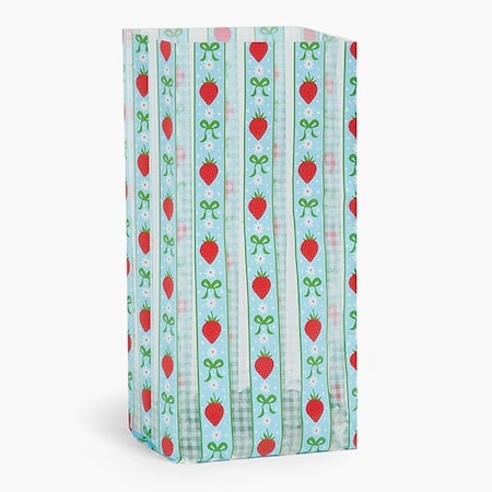 Nashville Wraps Berry Stripe Cello Bags, 5x3x11.75 in, 100PK C4BBST