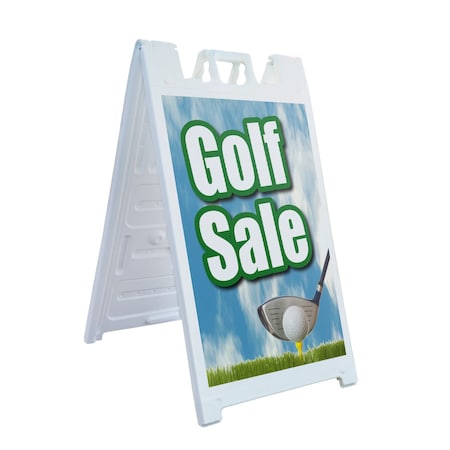 Signmission Golf Sale, A-Frame & 2 Sign Inserts, Heavy-Duty Plastic Frame SBHD-C-2436-Golf Sale