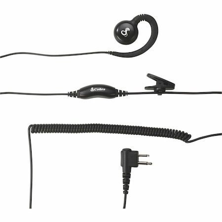 Cobra Electronics Headset, 1 Wire, Black 0010099-1