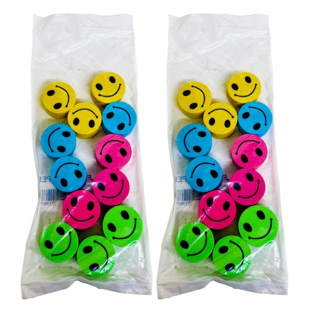 Musgrave Pencil Co Happy Face Pencil Topper Erasers, 144PK MUSDLT1467D
