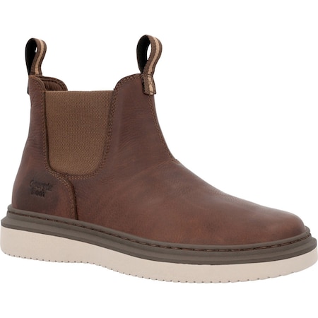 Georgia Boot Wedge Superlyte Chelsea Work Boot, Brown, Size 11.5 GB00742