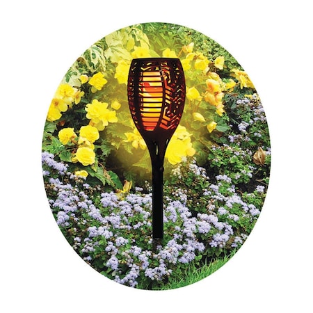 Vividlighting Ceramic Black 12-36 in. Round Garden Torch - Pack of 24 VI2189050
