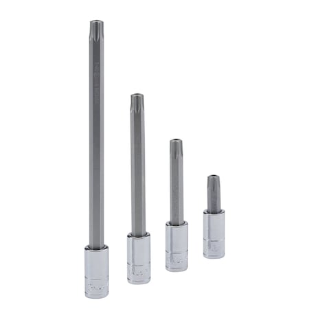 Genius Tools 1/4in Dr. T-7 Tamperproof Star Bit Socket 45mmL 208+7107