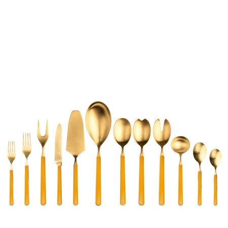 Mepra Fantasia Ice Gold Flatware Set - 67 Pieces - Mustard 10O722067OI