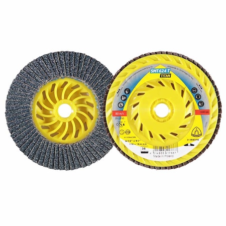 Klingspor SMT Titan 624 4-1/2" 40 Grit Flap Disc, 10PK 624040115DT