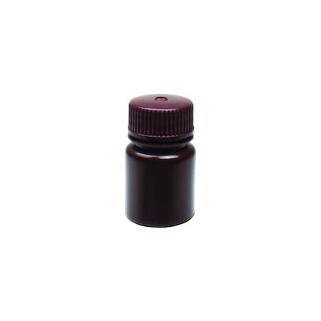 United Scientific Reagent Bottle - Wide Mouth - 30 ml, Amber, HDPE, 72PK 33461