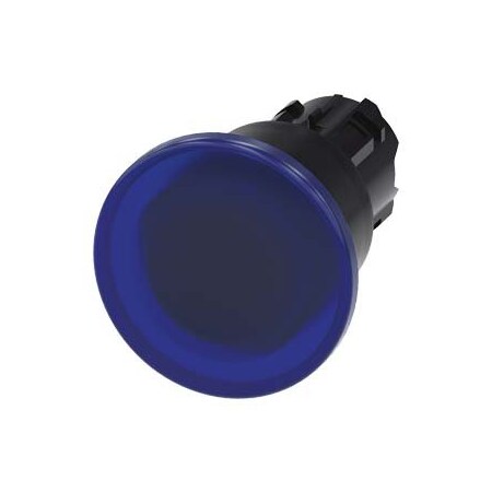 Siemens Illuminated mushroom pushbutton, 22 mm, round, plastic, blue, 40 mm 3SU1001-1BA50-0AA0