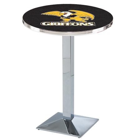 Holland Bar Stool Co 36" Chrome Missouri Western State Pub Table, 36" dia. Top L217C3636MOWSt