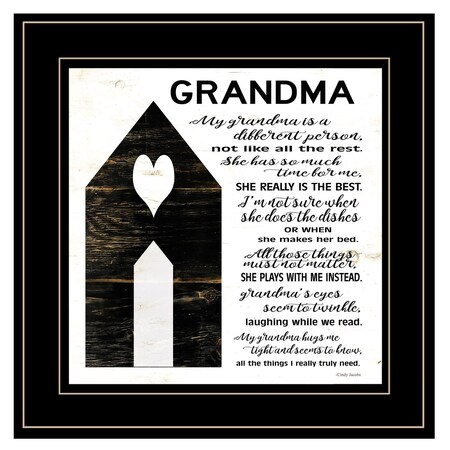 Homeroots My Grandma is the Best Black Framed Print Wall Art 404770