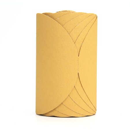 3M Gold Film Disc Roll, 01333, 6 in, P80 grade, 75 discs per roll, 6PK 225L