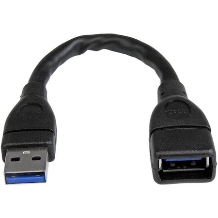 Startech.Com 6in Black USB 3.0 Extension Cable A to A USB3EXT6INBK