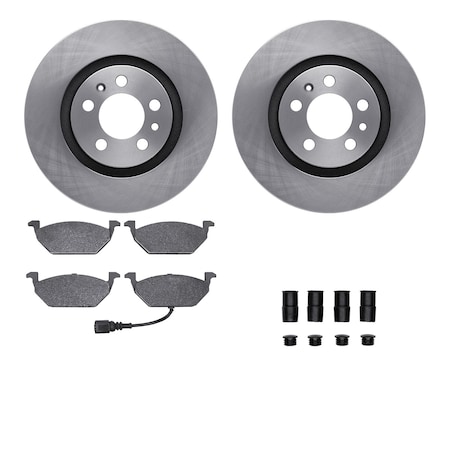 Dynamic Friction Co DFC Brake Rotor with 5000 Brake Pads and Hardware Kit 6512-74210