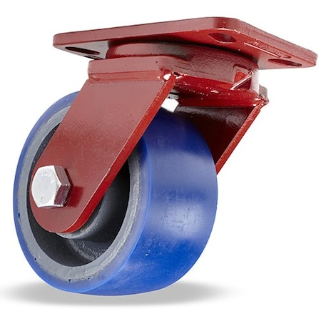 Hamilton Spinfinity Maintenance-Free Kingpinless ZFFM Series Swivel Caster, 6" x 3" Ergo-Glide Wheel (80A) S-ZFFM-63SPB