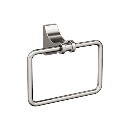 Amerock Davenport Brushed Nickel Transitional 5-1/4 in 133 mm Length Towel Ring BH36052G10