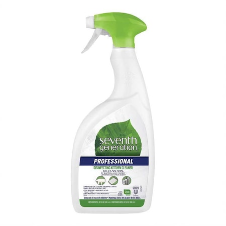Seventh Generation Biodegradable Lemongrass Citrus Scent Disinfecting Kitchen Cleaner Spray, 32 Fluid Ounce 67555