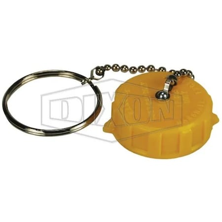 Dixon Hose Cap with Ring and Chain, 1-3/4 in, Female ACME, Plastic, Domestic ME109-1