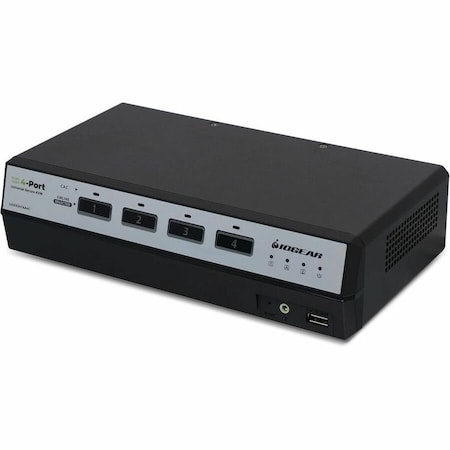 Iogear 4-PORT DUAL VIEW TRUE UNIVERSAL (DP/HDMI) SECURE KVM SWITCH W/AUDIO AND CAC SUPP GCS1524TAA4C