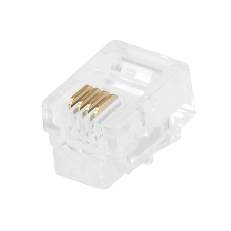 Monoprice Plug, Modular, RJ11, 6P4C, Stranded, PK50 7268