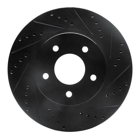 Dynamic Friction Co DFC Brake Rotor - Drilled and Slotted - Black 633-47063R