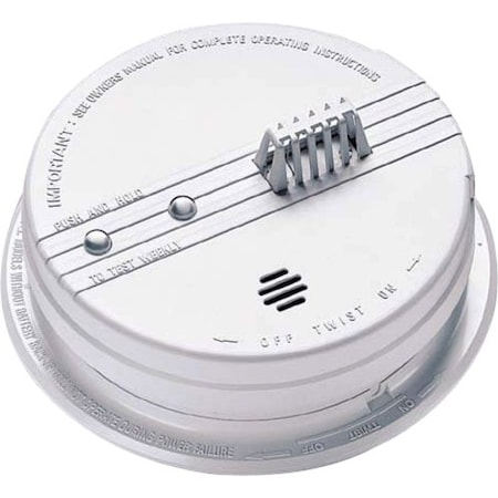 Kidde Heat Alarm, 85 dB at 10 ft, 120V AC, 9V, Thermistor Battery Backup: Yes HD135F